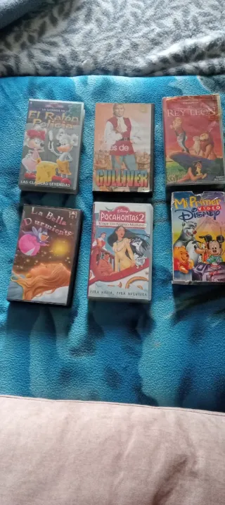 Lote 6 Películas VHS Disney (Español)