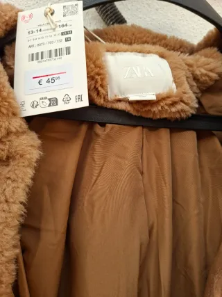 Abrigo ZARA Marrón Talla Única Nuevo