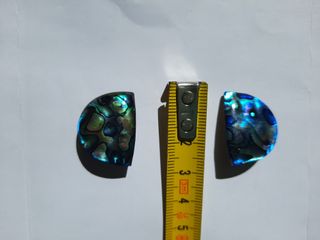 Pendientes de nácar, con cierre de pinza.