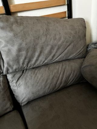 Sofá 2 plazas tela gris