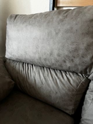 Sofá 2 plazas tela gris