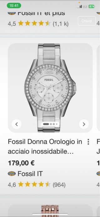 Orologio Fossil donna con cristalli