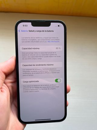iPhone 13 negro 256GB 85% Batería