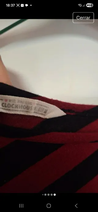 Camiseta rayas roja y negra Talla M