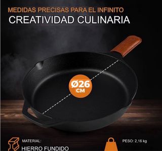 Sartén de hierro fundido 26cm