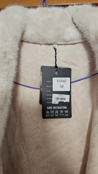 Abrigo Pelo Vegano Nuevo T40-42 Beige
