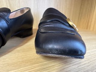 Mocassins Gucci Marmont Piel Negro y Dorado