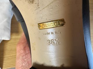 Mocassins Gucci Marmont Piel Negro y Dorado