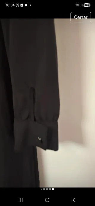 Blusón suelto beige y negro