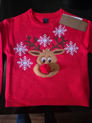 Jersey Navidad Reno Talla 5 Años