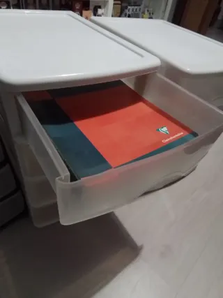 Cajonera de plástico blanca