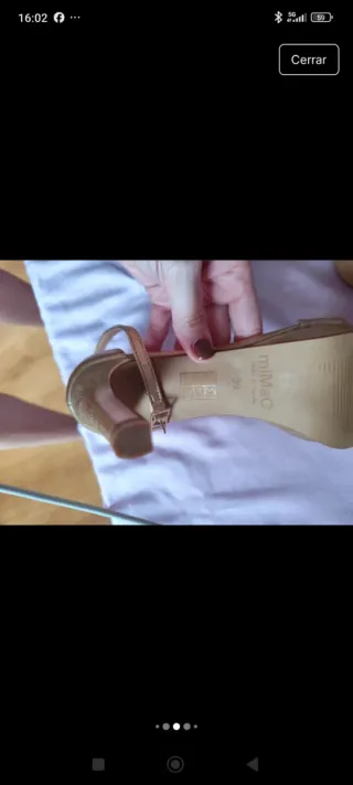 Sandalias doradas nuevas, suela gel