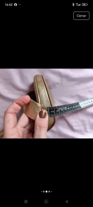 Sandalias doradas nuevas, suela gel