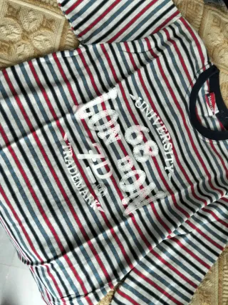 Camiseta pijama niño 15/16 años de rayas