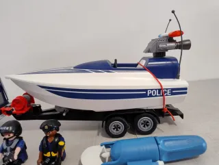 Playmobil Coche Policía y Lancha. City Action
