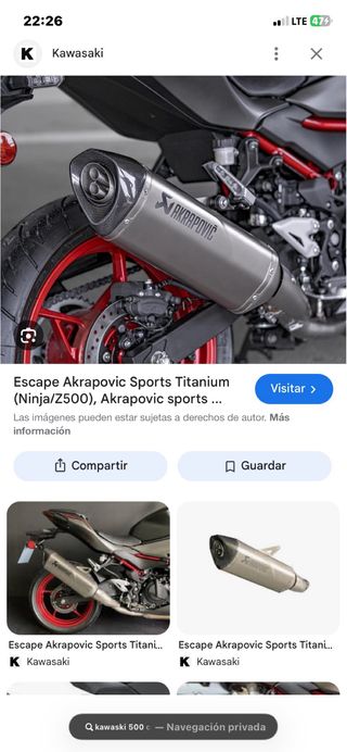 Escape Akrapovic Titanio Fibra Carbono