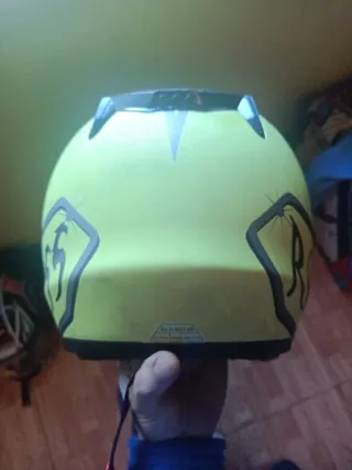 Casco de moto amarillo ROSS T500 L