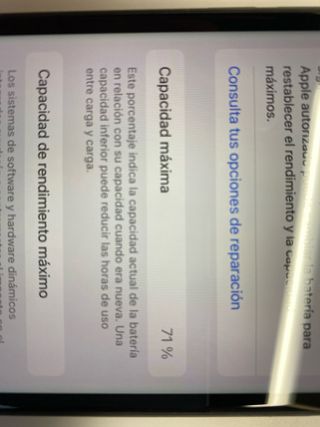 iPhone 11 Negro 128GB Salud de Batería 71%