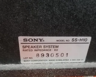 Altavoces Sony SS-H10