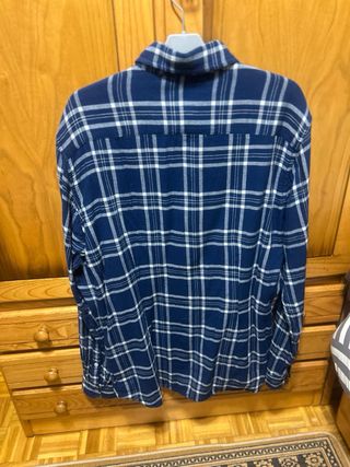 Camisa de cuadros azul y blanco nueva talla XXL