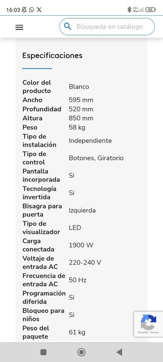 Lavadora Corberó CLT8BL1424