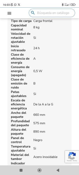 Lavadora Corberó CLT8BL1424