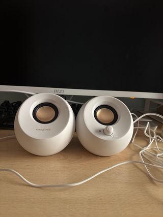 Altavoces Creative Pebble Blancos