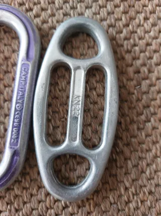 Reverso Camp y Mosquetón Seguridad