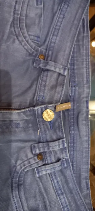 Pantalón Naf Naf Mujer Talla 38 Azul