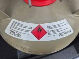 Botella gas vacia 11kg butano recargable camping