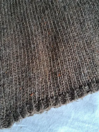 Falda envasé de lana marrón