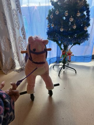 Caballo balancín con ruedas y sonido