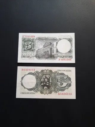 BILLETES ESPAÑOLES DE 5 PESETAS