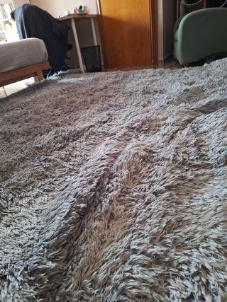 Alfombra gris suave 2,9m x 2,35m