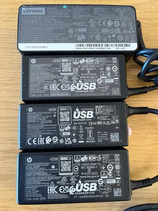 5 Cargadores 45-65W USB-C AVERIADOS