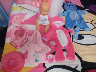 Lote Baby Born cuna y muñeco Simba