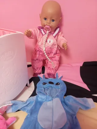 Lote Baby Born cuna y muñeco Simba