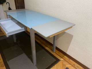 Mesa de cocina cristal templado 105x60x74 extensib