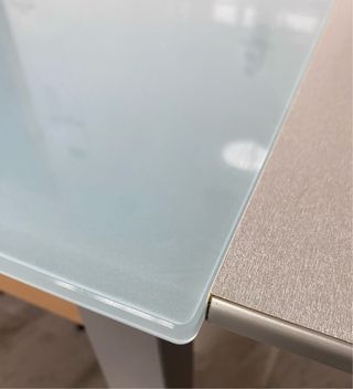 Mesa de cocina cristal templado 105x60x74 extensib