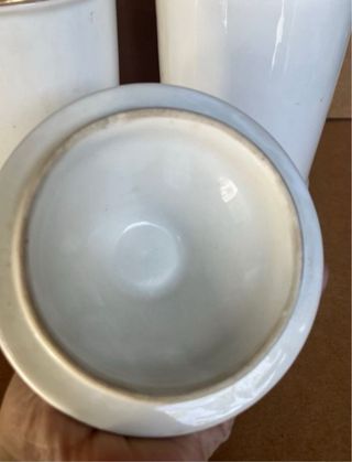 Frasco Farmacia albarelo Ung. Rosar Blanco Dorado