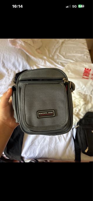 Borsello a tracolla uomo grigio