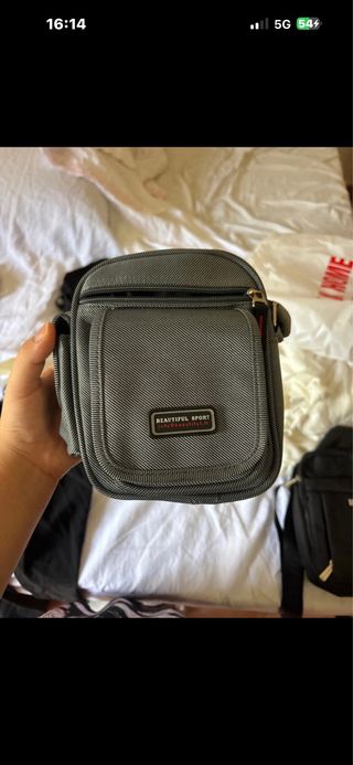 Borsello a tracolla uomo grigio