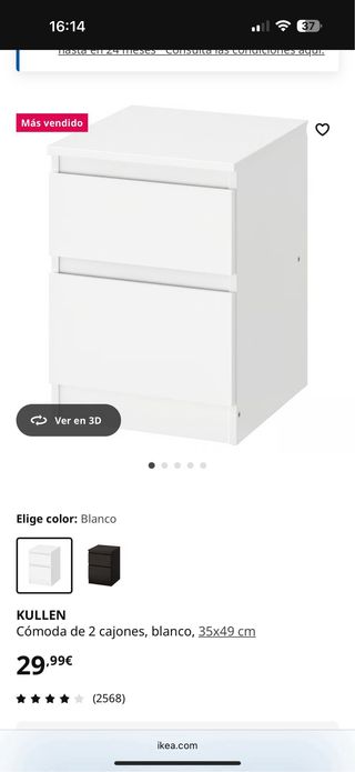 Cómoda blanca de madera IKEA