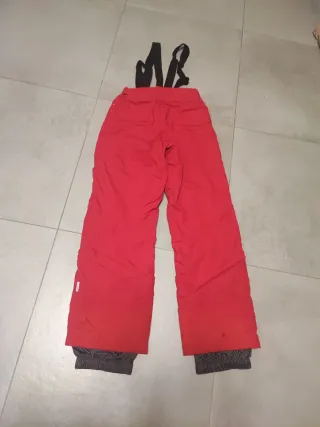Pantaloni sci rossi con bretelle 14 anni