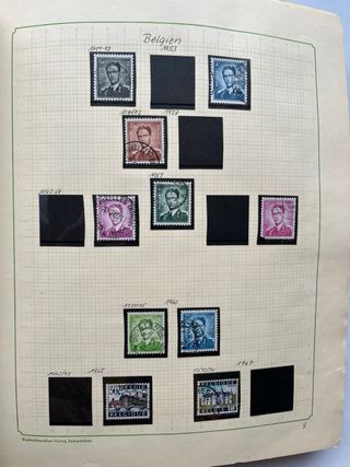 Sellos Bélgica Antiguos 1869/1965 - 9 Páginas