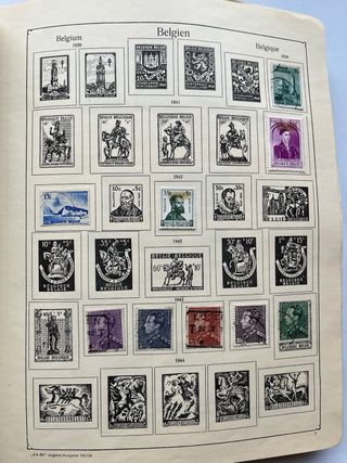 Sellos Bélgica Antiguos 1869/1965 - 9 Páginas