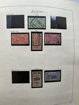 Sellos Bélgica Antiguos 1869/1965 - 9 Páginas