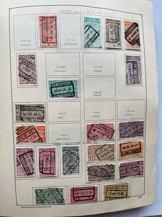 Sellos Bélgica Antiguos 1869/1965 - 9 Páginas