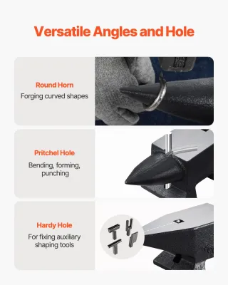 Incudine da Fabbro in Acciaio con Corno Rotondo