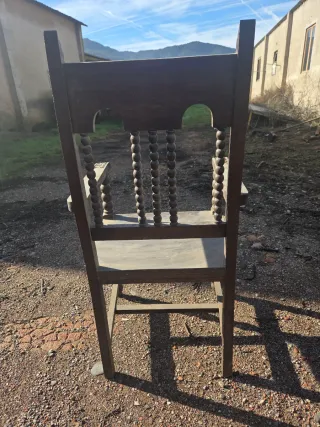 Sillón Trono Antiguo Madera Tallada